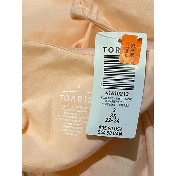 Foxy Mesh Inset Tank, Size 3X, in Impatience Pink - Picture 4 of 4